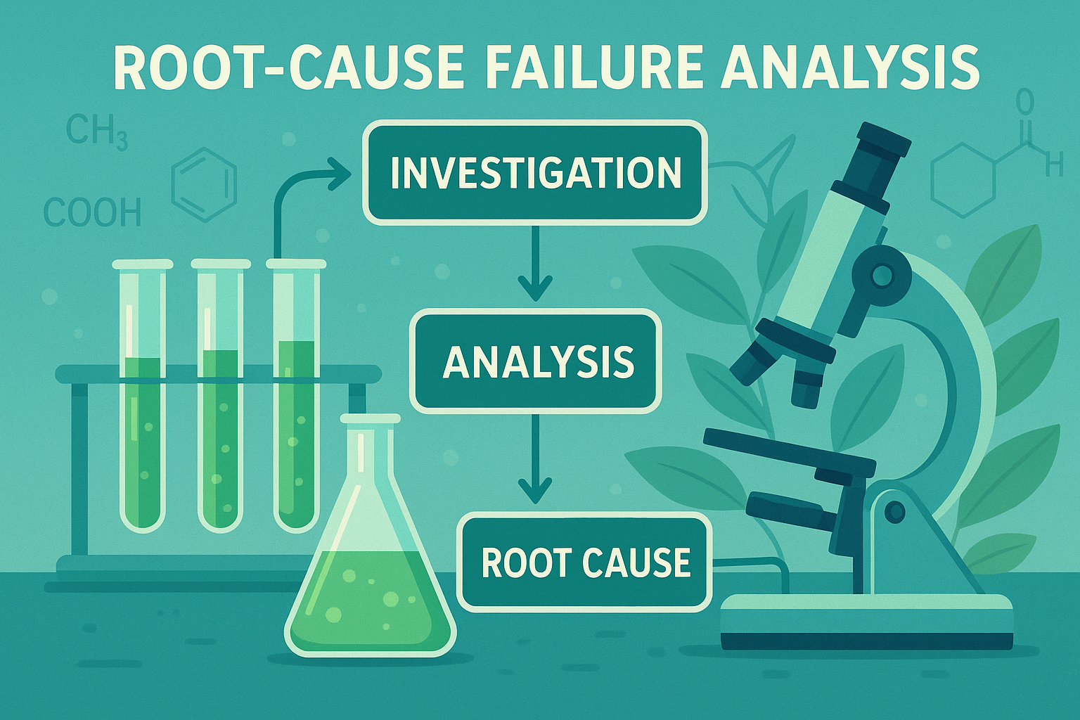 Root cause failure analysis laboratory with advanced analytical instruments for investigating agrochemical product failures