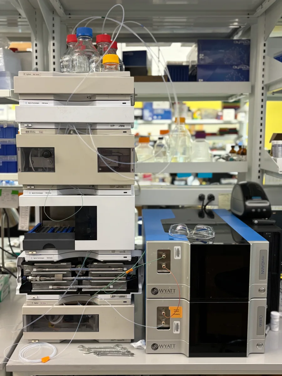 HPLC instrumentation in the Synergy Science Solutions laboratory